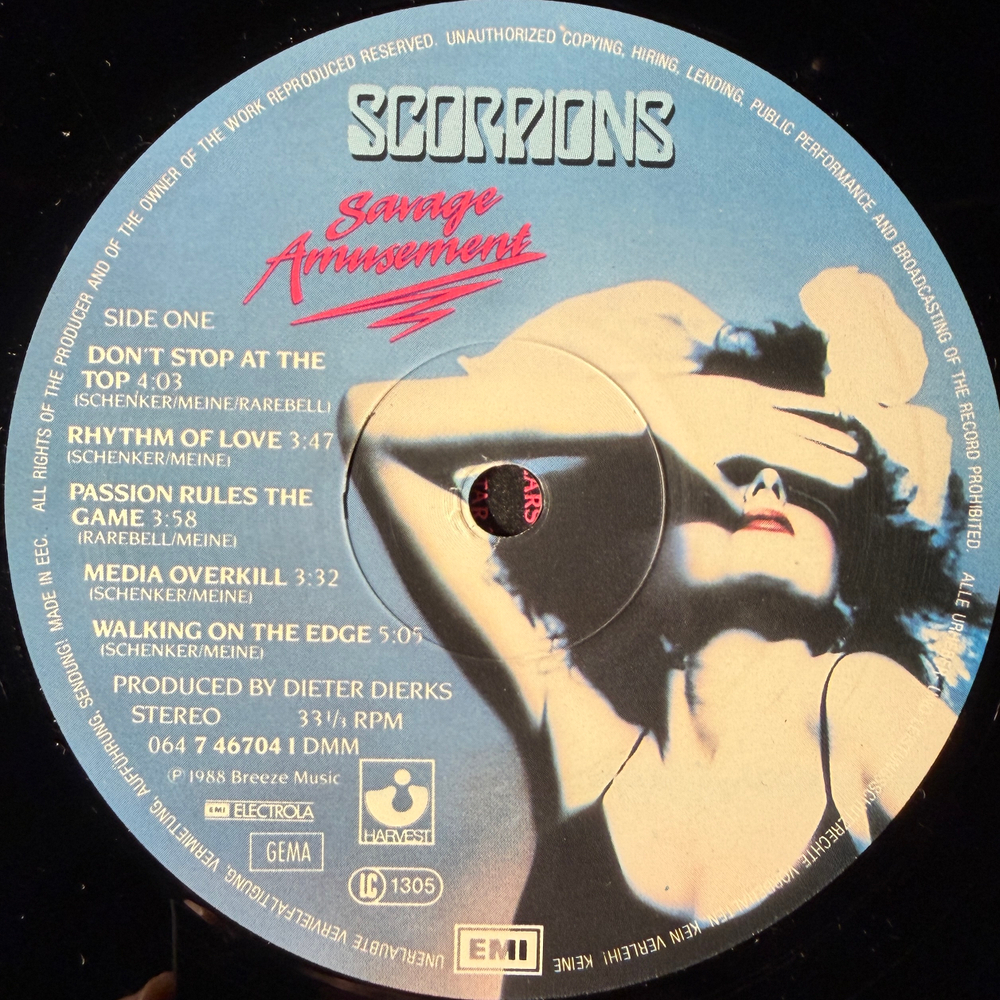 Scorpions - Savage Amusement (Европа 1988г.)