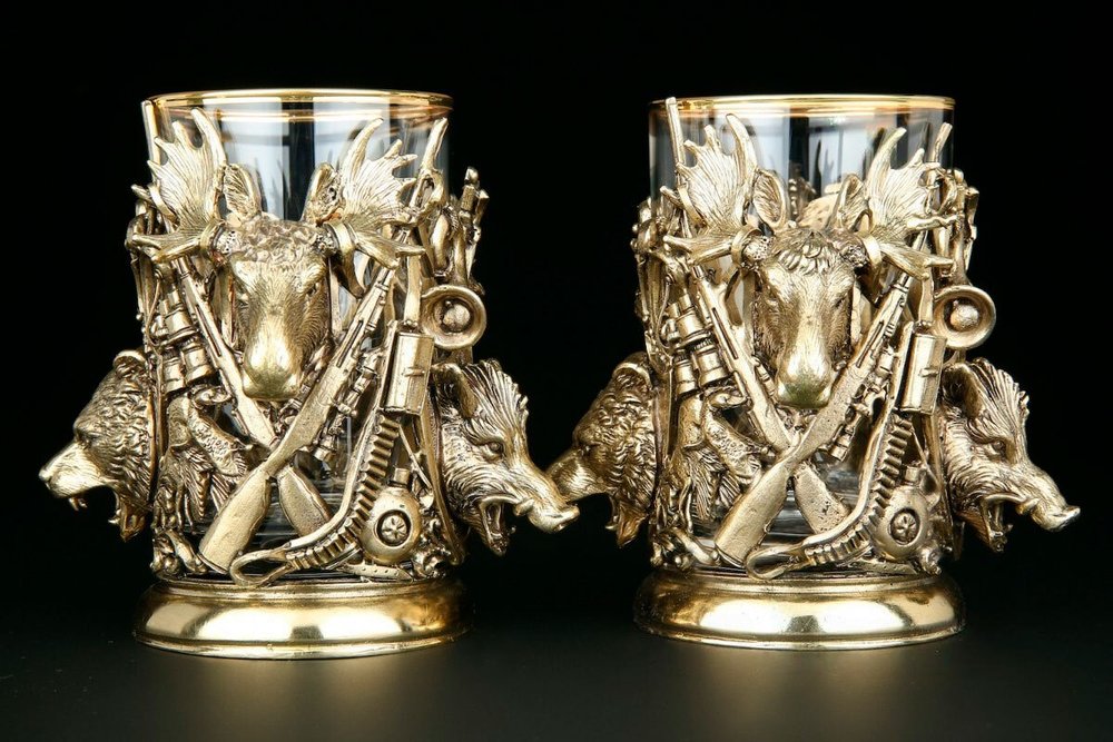 Набор подстаканников "Трофейный" 2шт. в подарочном кейсе