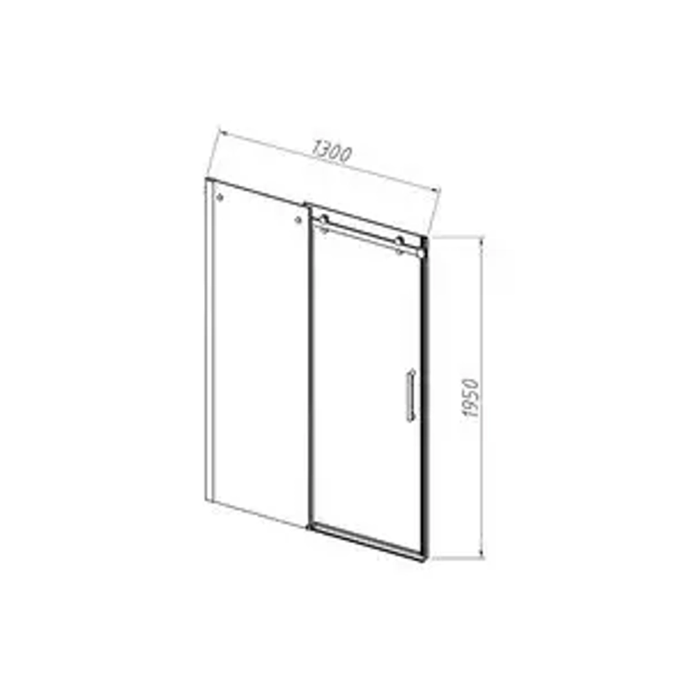 Душевая дверь Como-N VDS-4CN130CGB, 1300, черный, стекло тонированное, , шт