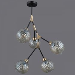Люстра на штанге ILLUMICO  IL0263-5PSQ-79 BK AB