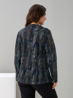 Блузка БЛ-22/черный-разноцветныйпиксель