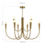 SL1243.303.09 Светильник подвесной ST-Luce Латунь E14 9*60W DUTCHESS