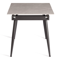 Стол обеденный Balmoral/Балморал столешница керамика (матовая) /опоры металл, серый/чёрный, (120+40)x80x75(+1) см