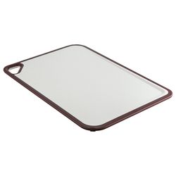 Доска разделочная из пшеничного волокна Homi, 44х30 см, светло-серая с темно-сливовым кантом