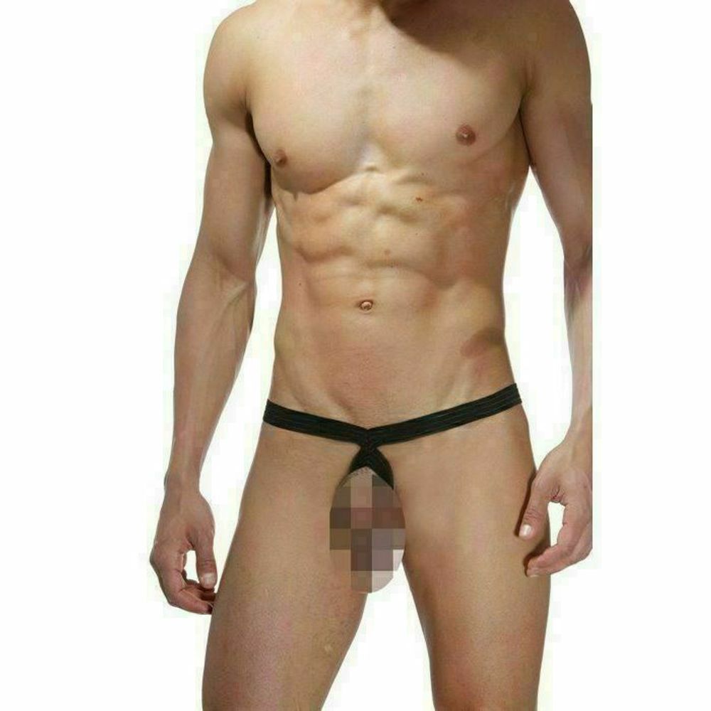 Мужские трусы стринги черные La Blinque LB15160