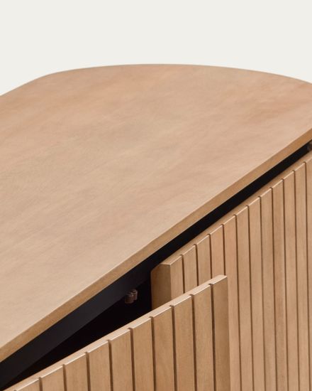 Licia Буфет с 2 дверцами из массива дерева манго и черного металла 120 x 80см