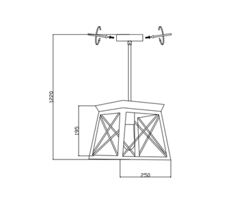 Светильник подвесной 1*Е27 3004/08/01P чёрный/коричневый Kaizer Stilfort