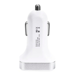 Автомобильное зарядное устройство USB Hoco Z3 (15.5W, 2 порта, с дисплеем) Белый