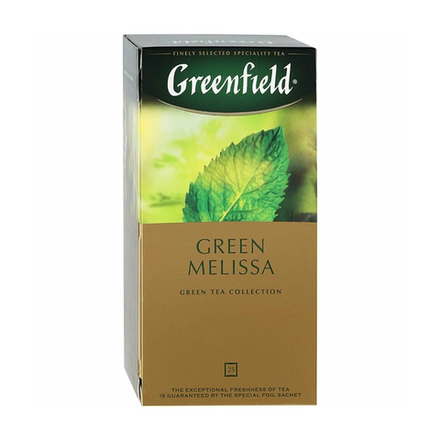 Чай зеленый в пакетиках Greenfield Green Melissa, 25 пак