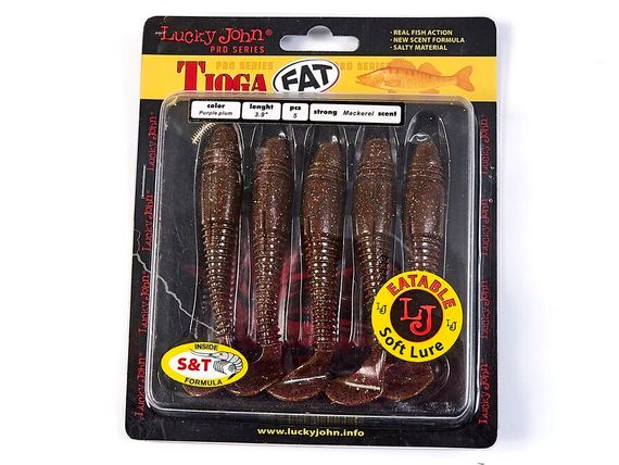 Виброхвосты съедобные LJ Pro Series TIOGA FAT 3.9in (10 см), цв. S13, 5 шт.