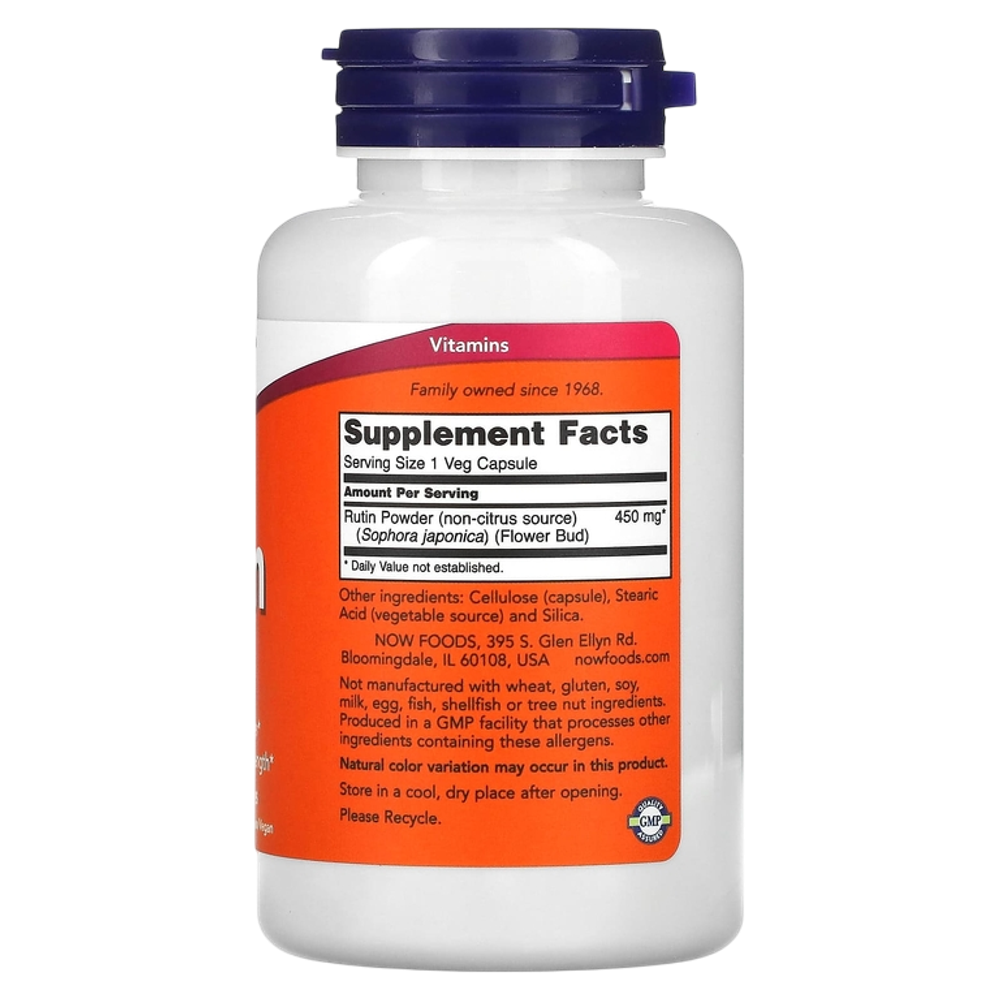 Now Foods Rutin 450 mg 100 Veg Capsules , Рутин