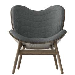 Кресло Umage A Conversation Piece, темный дуб с серой обивкой