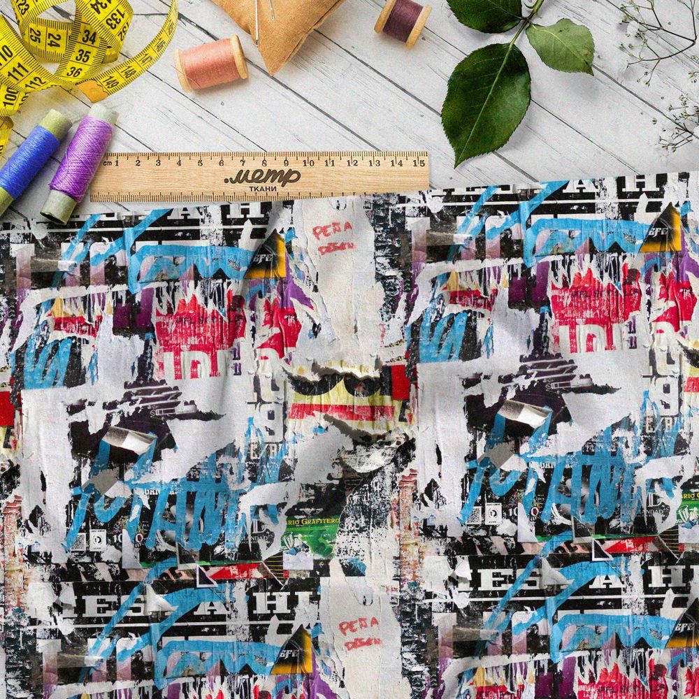 Ткань Барби журнальный коллаж