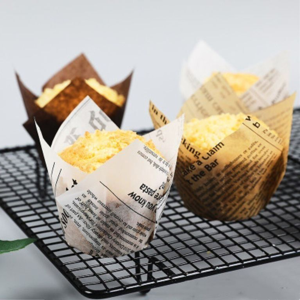 Форма бумажная «Тюльпан», 5х8 см (крафт газета, 200 штук)