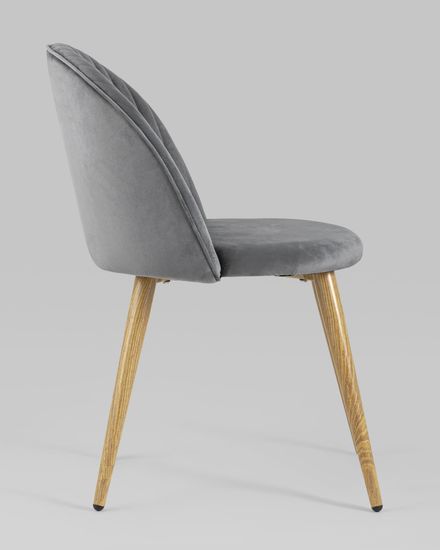 Стул Лион Страйпс велюр серый 4 шт