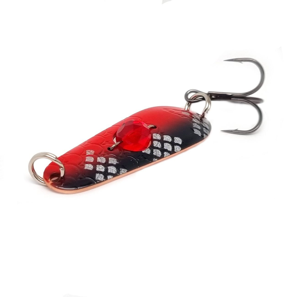 Блесна колебалка Kuusamo Rasanen 50/11 (бусинка) BL/FR/G-S, UV