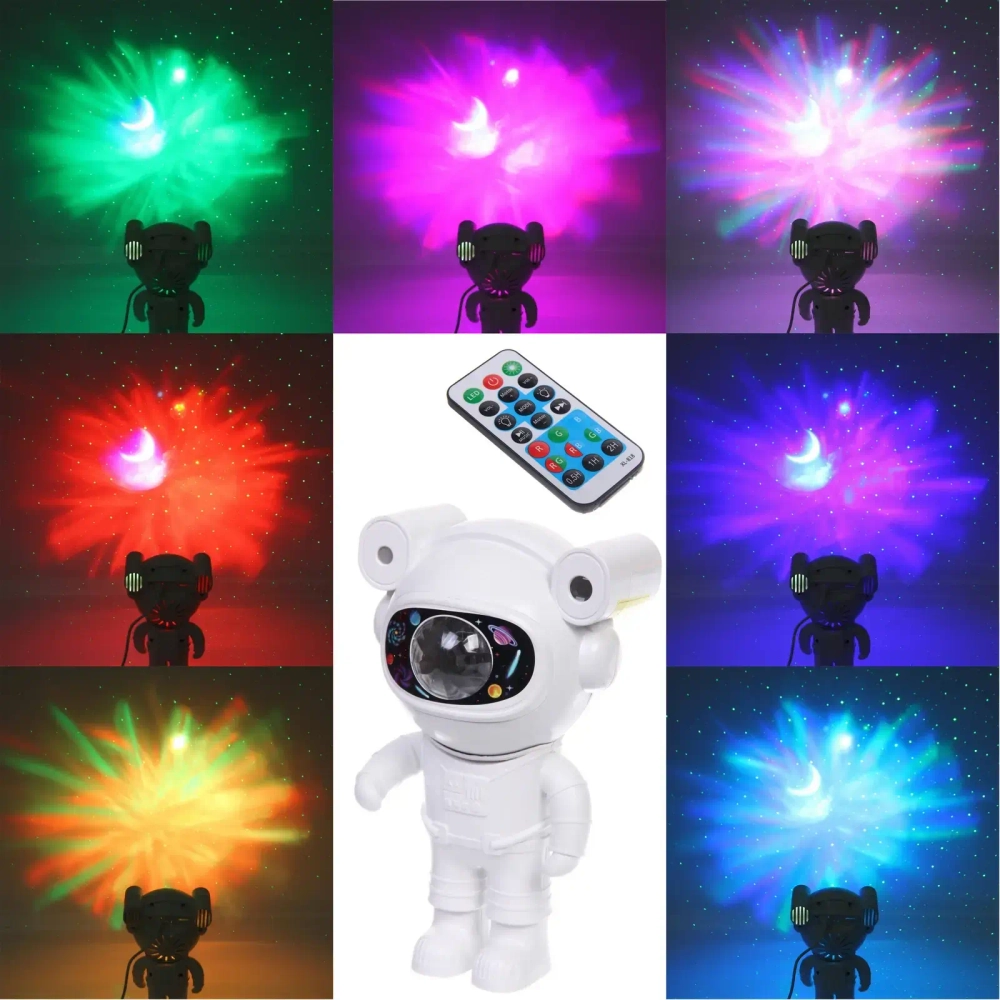 Световой прибор Лазер «Космонавтика» 20*11,5*10 см, Bluetooth, TF Card, пульт д/у, питание от USB (Type-C)