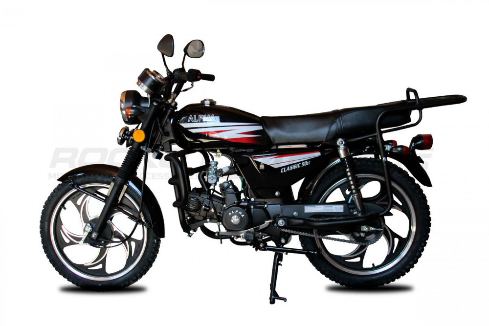 Мопед ROCKOT ALPHA CLASSIC RM50-3 (черный глянцевый)