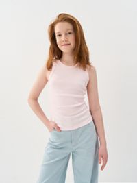 Брюки палаццо джинсовые "Серо-голубые" 7+