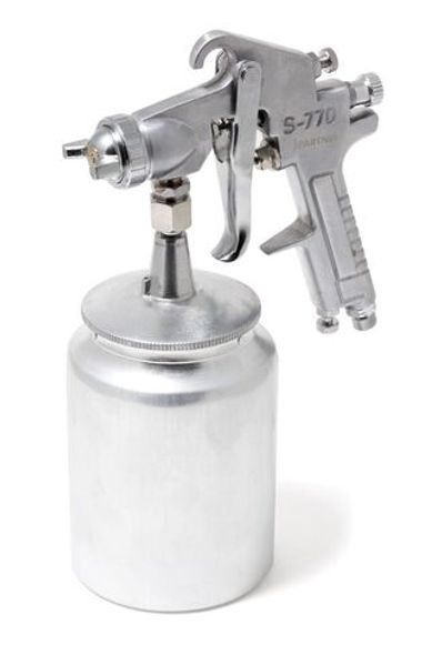 Краскораспылитель с нижним металлическим бачком (1000мл, 2.5мм, 5 bar, 85-113 л/мин, присоед. резьба 1/4") Partner S-770S-25V  S-770S-25V  S-770S-25V