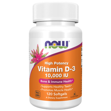 Now Foods Vitamin D3 10000 МЕ 120 softgels, Витамин Д3