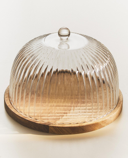 Zara Home тарелка из боросиликатного стекла, цвет прозрачный, 22 см