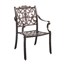 Обеденная группа из литого алюминия стол овальный АДОНИС «ADONIS» 162х102 + 6 кресел ФЛОРЕНС «FLORENCE»