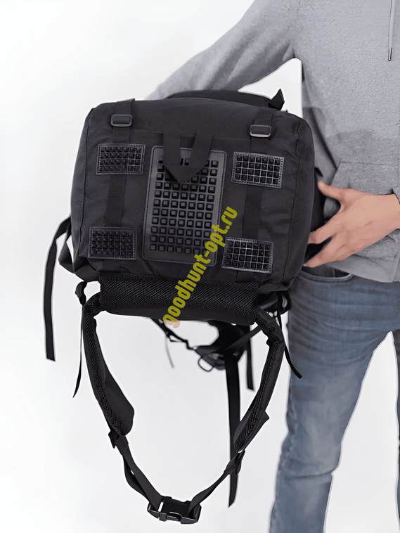 Тактический военный походный каркасный рюкзак 100 л Черный