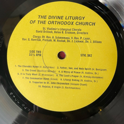 Винтажная виниловая пластинка LP St. Vladimir's Liturgical Chorale, The Divine Liturgy Of The Orthodox Church Божественная Литургия Православной Церкви (США 1982)