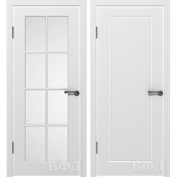 Межкомнатная дверь  VFD (ВФД)  Porta (Порта) Polar (эмаль белая)  стекло White Cloud 20ДО0
