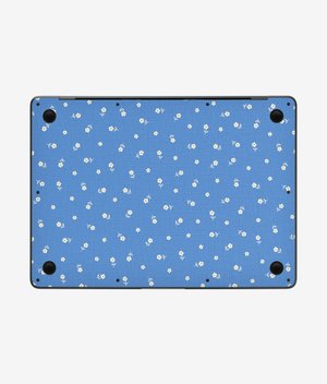 Виниловая наклейка EARLY FLOWERS (голубой) для MacBook