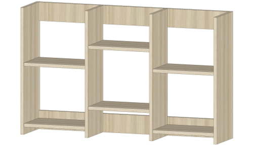 Полка книжная средняя Ясень Шимо светлый