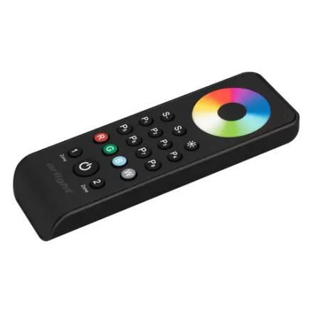 Пульт SMART-R43-RGBW Black (2 зоны, 2.4G) (Arlight, IP20 Пластик, 5 лет) 031938
