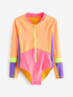 Купальник слитный на молнии для девочки Next 596-344, Оранжевый