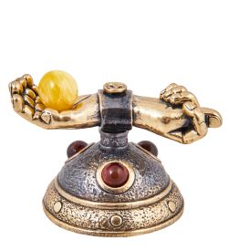 Народные промыслы AM-3920 Фигурка «Флюгер удачи» (латунь, янтарь)