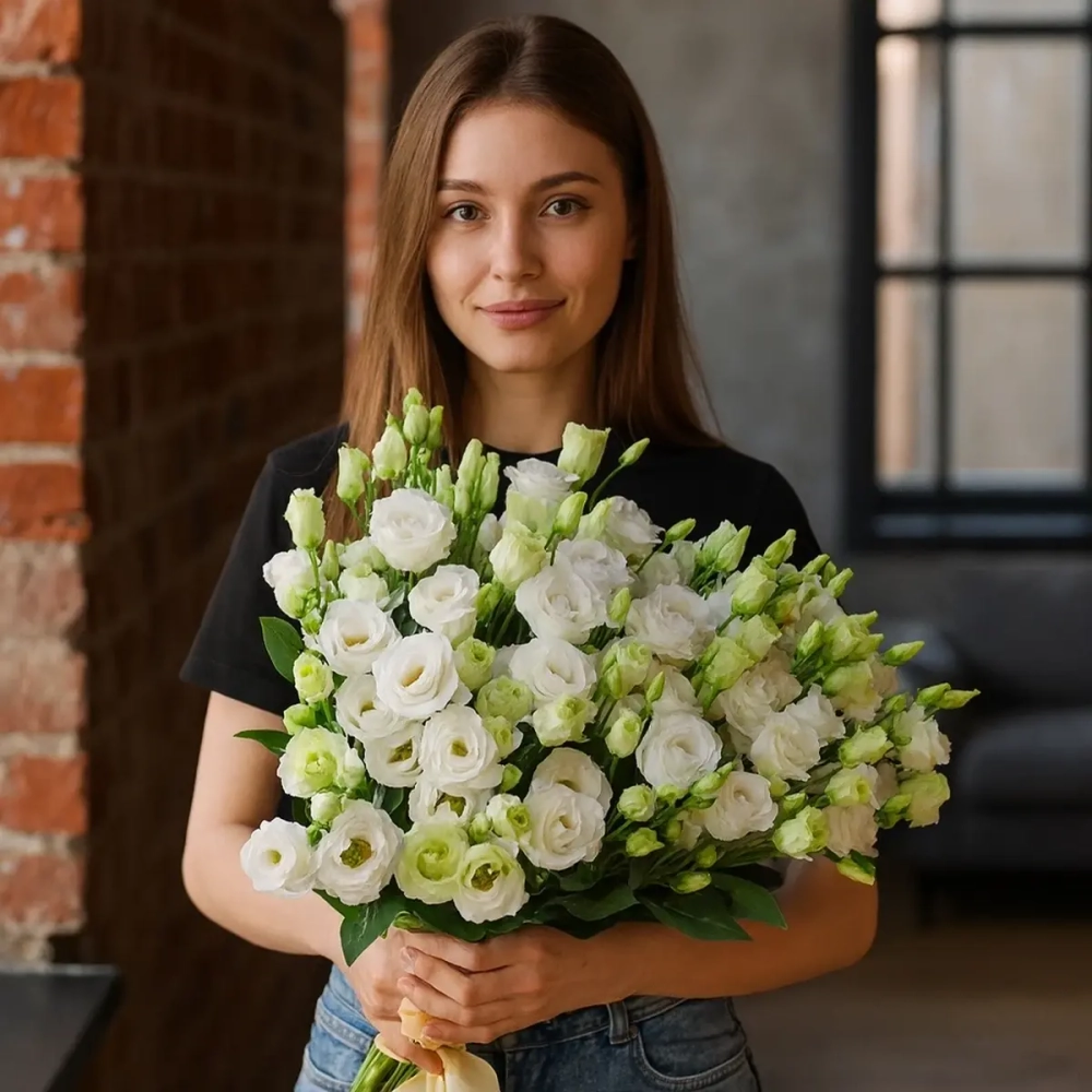 Букет "White eustoma"