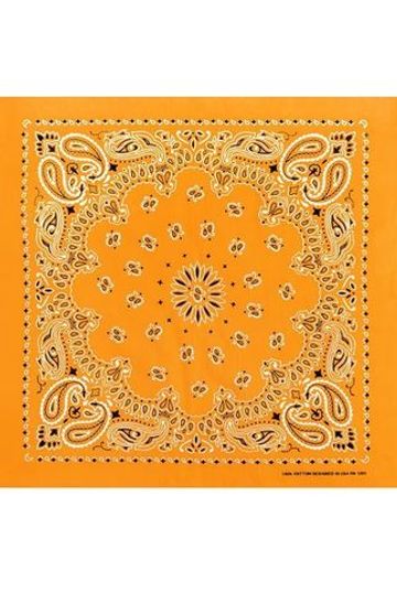 Бандана золотистая пейсли огурцы