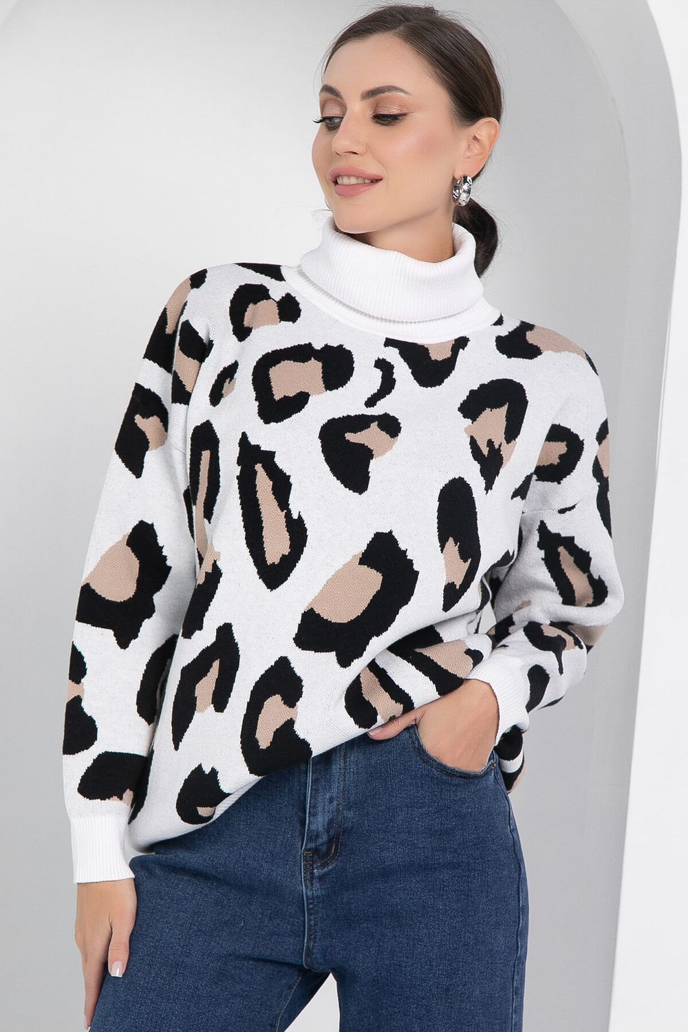 Джемпер Лоренсия (бело-бежевый) Б12700-18 LT Collection