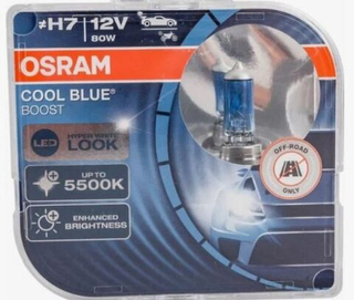 Автолампа H7 12V 80W (PX26d) Osram 5500K COOL BLUE BOOST (62210CBB-HCB_DuoBox) к-т ORIGINAL