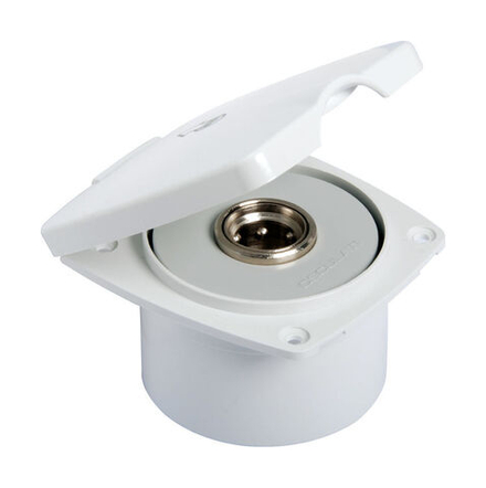 Короб с быстроразъемным штуцером, квадратный, белый (16.441.18)