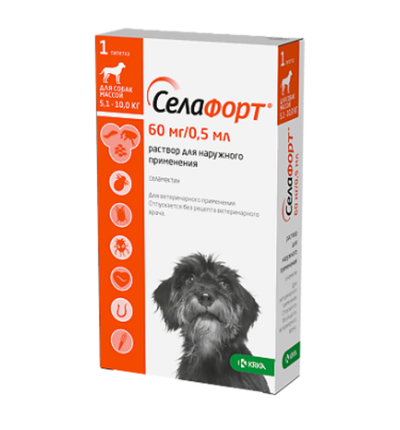 Селафорт для собак (5,1 - 10 кг) пипетка 0,5мл/60мг 1 шт