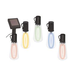 Садовая гирлянда ЭРА ERAGS012-04 на солнечной батарее мультиколор 10 LED 3,8 м | Садовые декоративные светильники