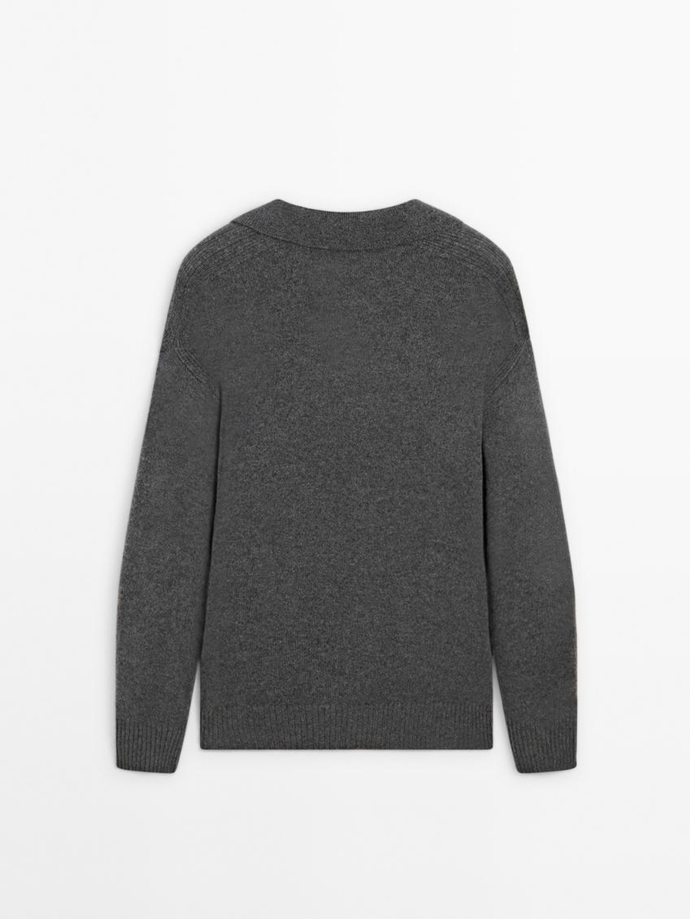 Massimo Dutti Свитер из смесовой шерсти, серый