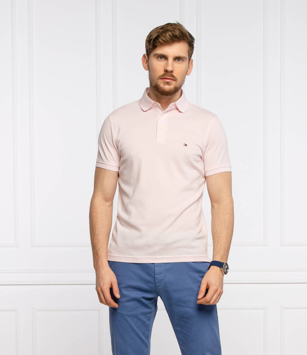 поло 1985 Tommy Hilfiger - пудро-розовый(MW0MW17771)