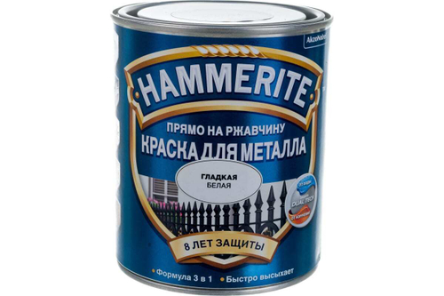 Краска Hammerite глянцевая белая (0,75л)