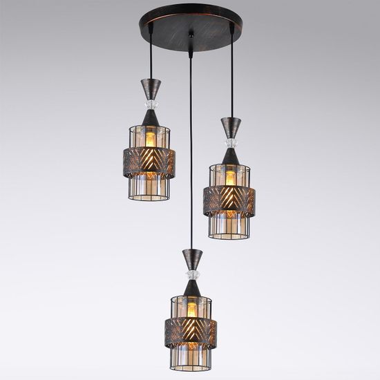 Подвесной светильник Reluce e27 03116-0.9-03 BK+PATINA GOLD