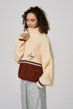 Джемпер на молнии "Cream Line"