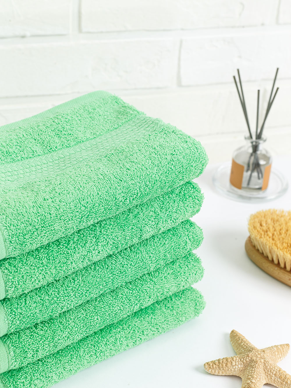 Полотенце махровое, г/к, 100х150, арт. 100-150 BS, 400 гр/м2, цвет: 601-салатовый,