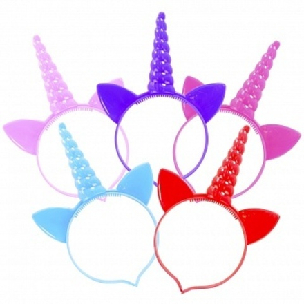 Светодиодный ободок Единорог Ассорти 16*24 см.