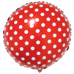 Шар Фольгированный Горошек на красном (Красный)